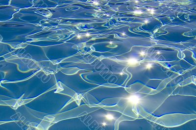 Clear clean water in the swimming pool