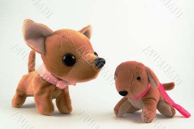 a couple Soft toy dog