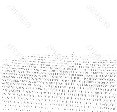 Binary Numbers fading into the background.