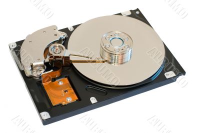 The computer hard disk drive.