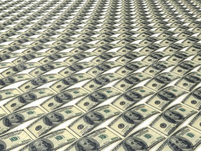 Texture painted into image of dollars