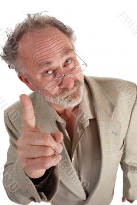 Professor pointing
