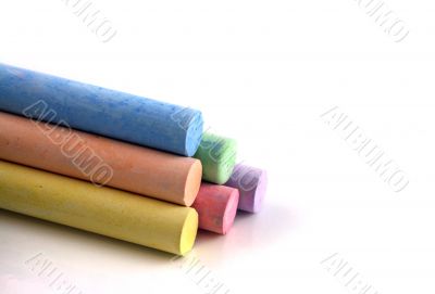 Pyramid of colored chalks