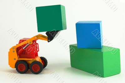 Excavator and color block