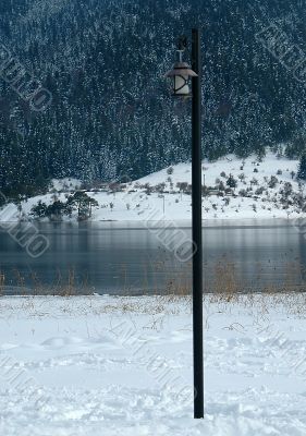 Lamp In The Snow