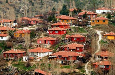 Red houses