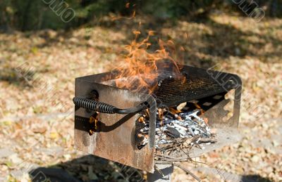 Barbecue Grill fire - Danger