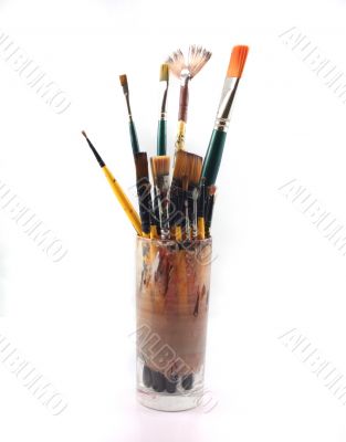 PaintBrushes on a white Background