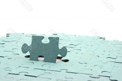 Jigsaw Fading into white background