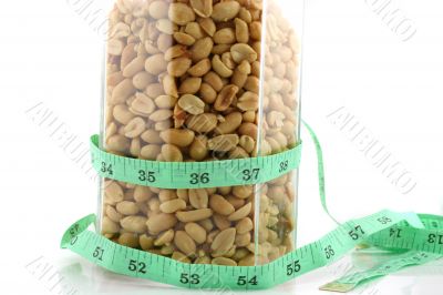Peanuts in a Jar with Tape Measure 2