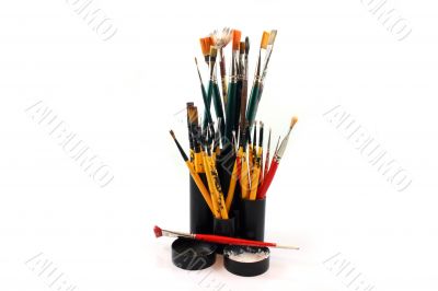 PaintBrushes on a white Background