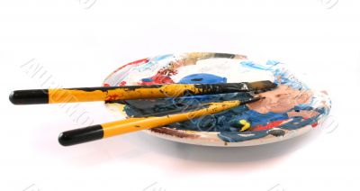 PaintBrushes on a white Background
