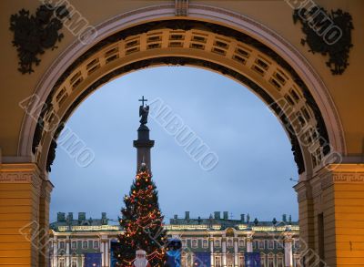 New Year`s Petersburg