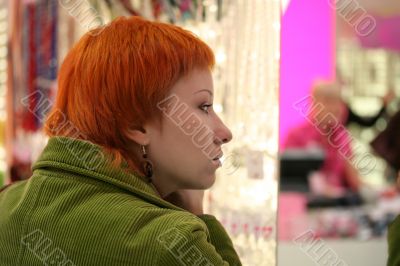 woman in Accessories shop