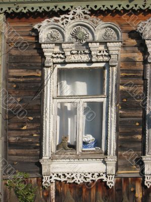 wooden frame window