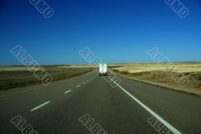 Truck on prairie