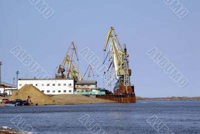 cranes and buildings