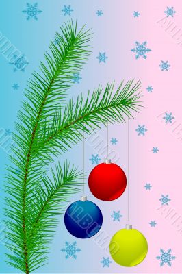 Christmas and New-Year`s decorations. Vector image