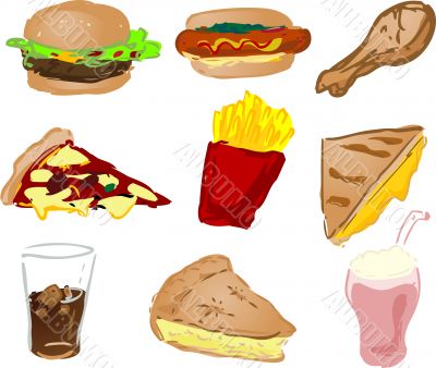 Fast food icons