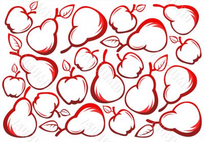 White apples and pears