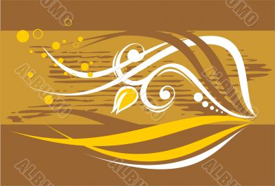 Bronze floral background