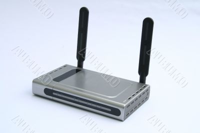 wireless modem & router - front view