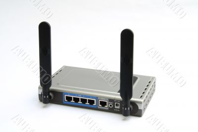 wireless modem & router - back view