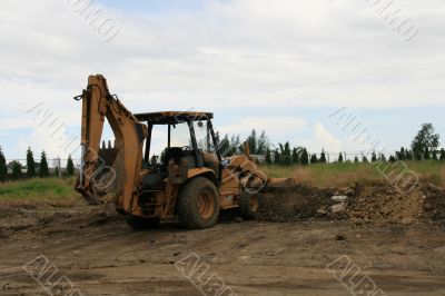 orange power shovel