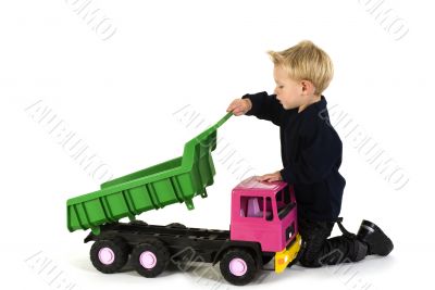 Boy is playing
