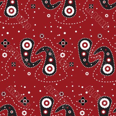 paisley red
