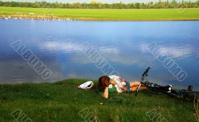 woman resting