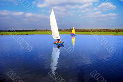 colorful boats on a river