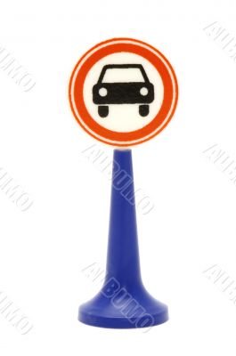 road sign on white