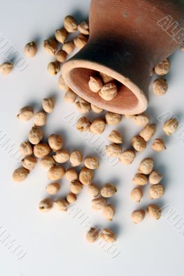 split peas at terracotta jug