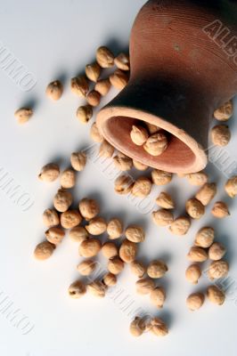 split peas at terracotta jug