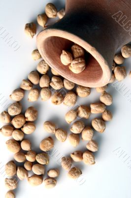 split peas at terracotta jug