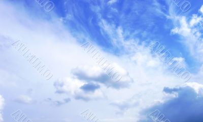 Blue sky and white clouds