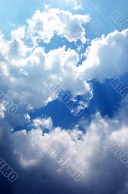 Blue sky and white clouds