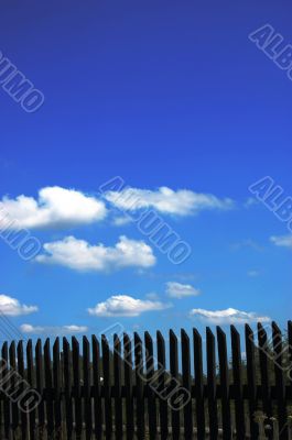 Fence and blue sky