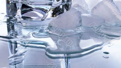 Glass of water and ice