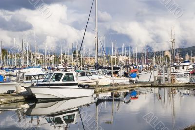 White Yachts at Marina