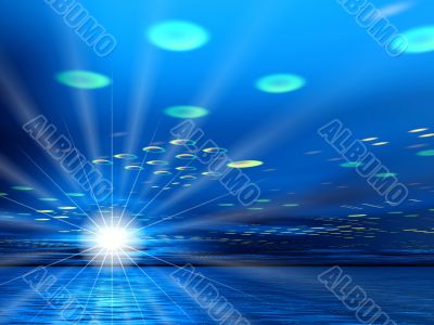 Night star  in space