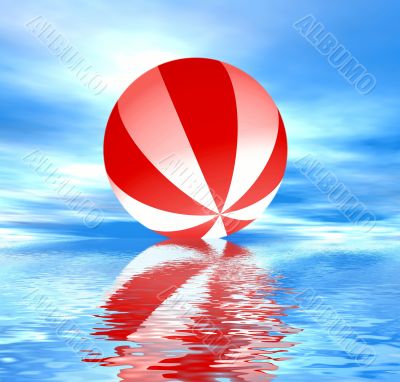Ball , sky and water
