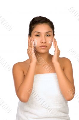Applying Moisturizer