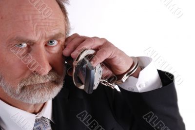 Cuffed to mobile phone