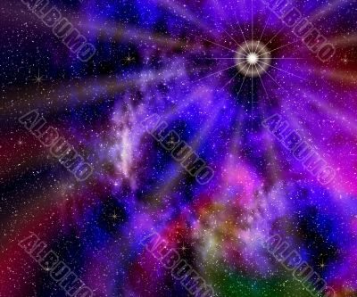 Space abstract. Star