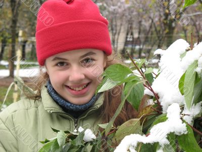 Girl in winter