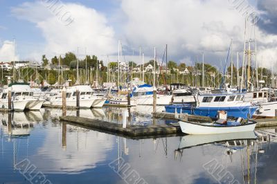 White Yachts on Blue Water