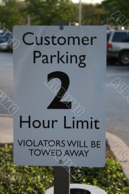 Customer parking Sign 2
