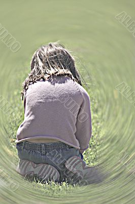 Little Girl Playing